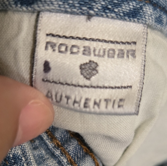 Rocawear Vintage Y2K Low Rise Embroidered Fit and Flare Jeans Size 5 - Picture 7 of 13